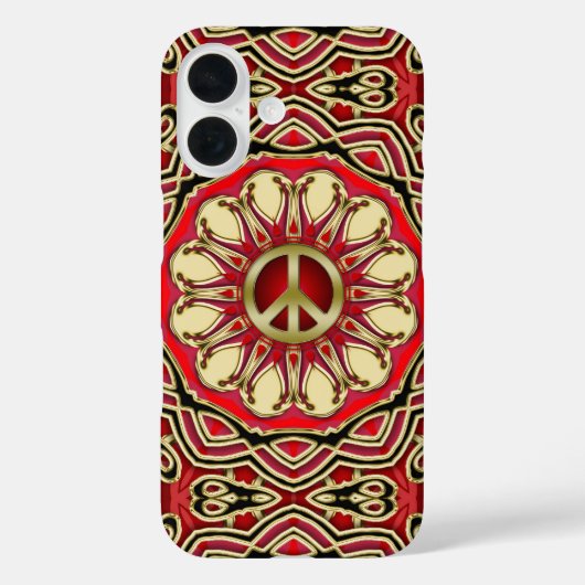 Coques Case-Mate iPhone Peace Sign Pink Sun iPhone 4 Case (Verso)