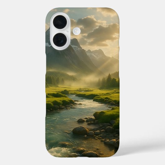 Coques Case-Mate iPhone Peaceful Mountain River Landscape iPhone Case (Verso)