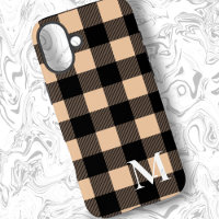 Peach Buffalo Plaid Check