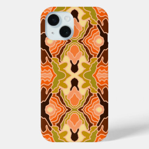 Coque Pour iPhone 15 Peach Fuzz Boho Shabby Chic géométrique Art Abstra