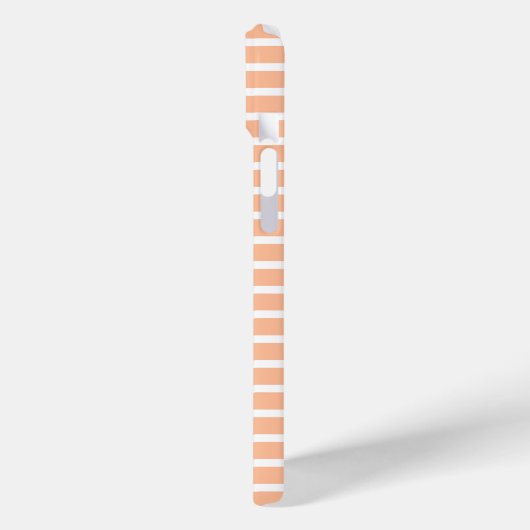 Coques Case-Mate iPhone Peach Fuzz Monogramme Nom personnalisé Stripes 202 (Verso / Gauche)