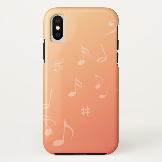 Coques Case-Mate iPhone Peach Music (Dos)