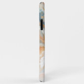 Coques Case-Mate iPhone Peach Orange Turquoise Blue Gold Marble Art Motif (Dos/Droite)