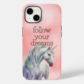 Coques Case-Mate iPhone Peach Pink Unicorn Dream (Verso)