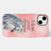 Coques Case-Mate iPhone Peach Pink Unicorn Dream (Verso (horizontal))