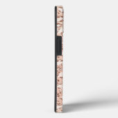 Coques Case-Mate iPhone Peach Rose or Blush rose Glitz léopard Monogramme  (Verso / Droite)