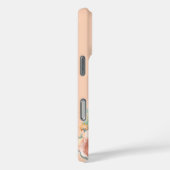 Coques Case-Mate iPhone Peach rose or floraux monogramme élégant (Verso / Droite)