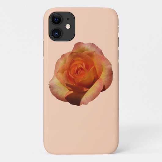 Coques Case-Mate iPhone Peach Rose Orange Floral Photographie (Dos)