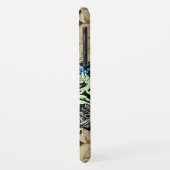 Coques Case-Mate iPhone Peacock Art Nouveau Impression, Turquoise & Neutra (Dos/Gauche)