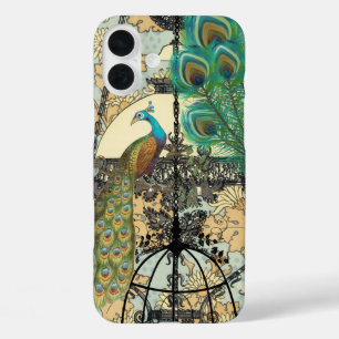 iPhone 16 Plus Case Peacock Birdcage Chandelier Damas