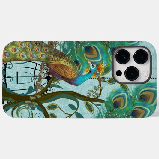 Coques Case-Mate iPhone Peacock Birdcage Damas (Verso (horizontal))