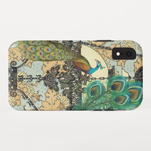 Coques Case-Mate iPhone Peacock Birdcage Damas (Dos (Horizontal))