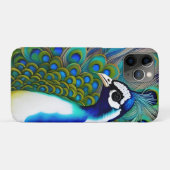 Coques Case-Mate iPhone Peacock blanc bleu et vert Piebald (Dos (Horizontal))
