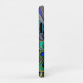 Coques Case-Mate iPhone Peacock blanc bleu et vert Piebald (Dos/Droite)