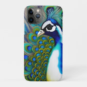 Coques Case-Mate iPhone Peacock blanc bleu et vert Piebald (Dos)