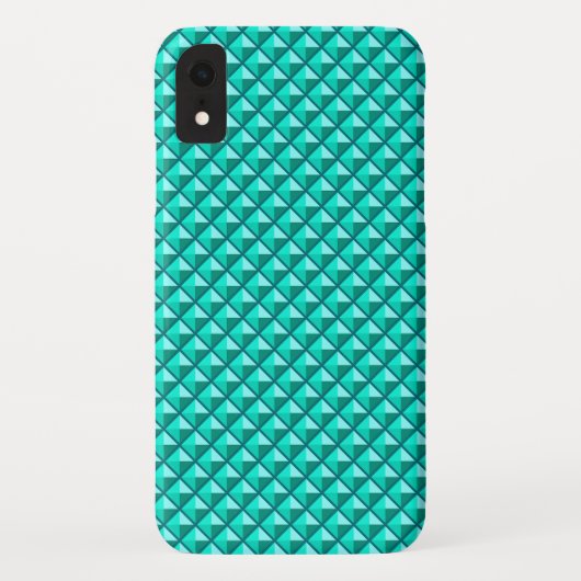 Coques Case-Mate iPhone Peacock bleu, look émail, grille cloutée (Dos)