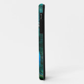 Coques Case-Mate iPhone Peacock Bleu Vibrant Avec Queue Fissée (Dos/Gauche)