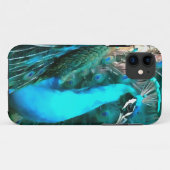 Coques Case-Mate iPhone Peacock Bleu Vibrant Avec Queue Fissée (Dos (Horizontal))