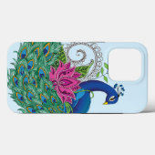Coques Case-Mate iPhone Peacock Blue Lotus Fleur Henné (Verso (horizontal))