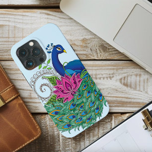 Case-Mate iPhone Case Peacock Blue Lotus Fleur Henné