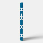 Coques Case-Mate iPhone Peacock Blue White Moroccan Quatrefoil Pattern #5 (Verso / Droite)
