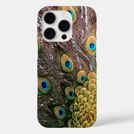 Coques Case-Mate iPhone Peacock Feathers Emerald Green et Gold (Verso)