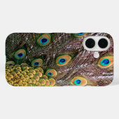 Coques Case-Mate iPhone Peacock Feathers Emerald Green et Gold (Verso (horizontal))