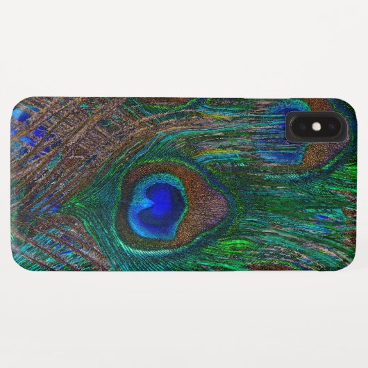 Coques Case-Mate iPhone Peacock Feathers Etching Style (Dos (Horizontal))