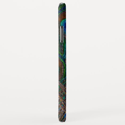 Coques Case-Mate iPhone Peacock Feathers Etching Style (Dos/Droite)