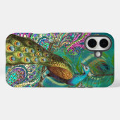 Coques Case-Mate iPhone Peacock & Feathers Gold Paisley (Verso (horizontal))