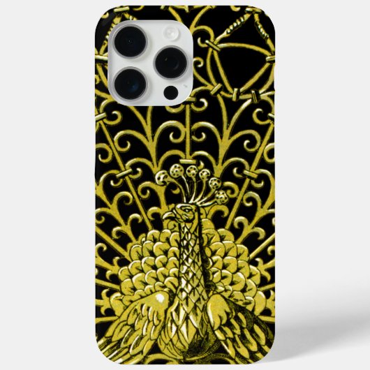 Coques Case-Mate iPhone Peacock Gold Art Nouveau (Verso)