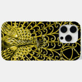 Coques Case-Mate iPhone Peacock Gold Art Nouveau (Verso (horizontal))