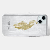 Coques Case-Mate iPhone Peacock Gold Elegant Personnalisé (Verso (horizontal))