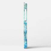 Coques Case-Mate iPhone Peacock marbre bleu turquoise pourpre (Verso / Gauche)