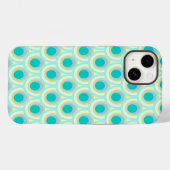 Coques Case-Mate iPhone Peacock motif menthe aqua vert (Verso (horizontal))