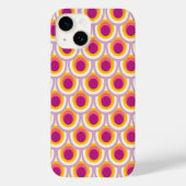 Coques Case-Mate iPhone Peacock motif rose clair jaune (Verso)