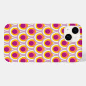Coques Case-Mate iPhone Peacock motif rose clair jaune (Verso (horizontal))