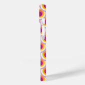 Coques Case-Mate iPhone Peacock motif rose clair jaune (Verso / Gauche)