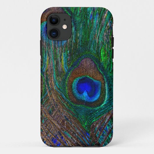 Coques Case-Mate iPhone Peacock Oeil Bleu Plumes Décor Design (Dos)
