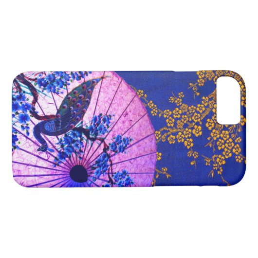 Coques Case-Mate iPhone Peacock oriental parasol japonais cerisier fleurs (Dos (Horizontal))