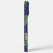 Coques Case-Mate iPhone Peacock Paisley Royal Blue Monogram (Verso / Droite)