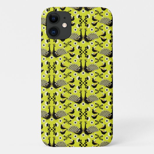 Coques Case-Mate iPhone Peacock Paon Bird Fold Art (Dos)