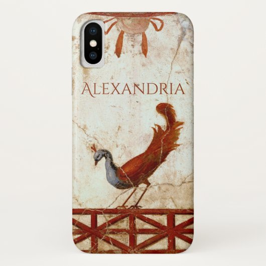 Coques Case-Mate iPhone Peacock sur Fresco Ancienne peinture romaine antiq (Dos)