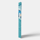 Coques Case-Mate iPhone Peacock sur l'illustration Turquoise (Verso / Droite)