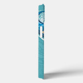 Coques Case-Mate iPhone Peacock sur l'illustration Turquoise (Verso / Droite)