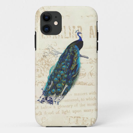 Coques Case-Mate iPhone Peacock vintage (Dos)