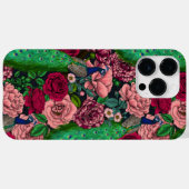Coques Case-Mate iPhone Peacocks dans le jardin rose 2 (Verso (horizontal))