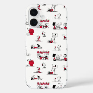 Coques iPhone 16 PEANUTS   Motif rouge et noir