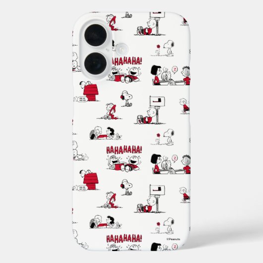Coques Case-Mate iPhone PEANUTS | Motif rouge et noir (Verso)