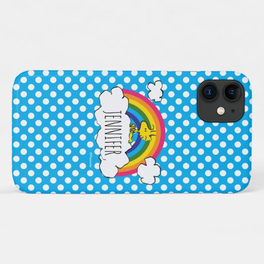 Coques Case-Mate iPhone PEANUTS | Pois arc-en-ciel de Woodstock (Dos (Horizontal))